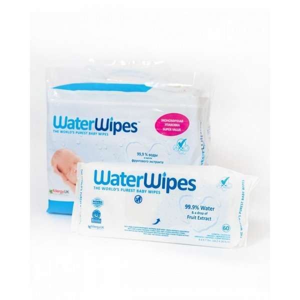 Салфетки влажные детские WaterWipes 60шт 4уп фото №2