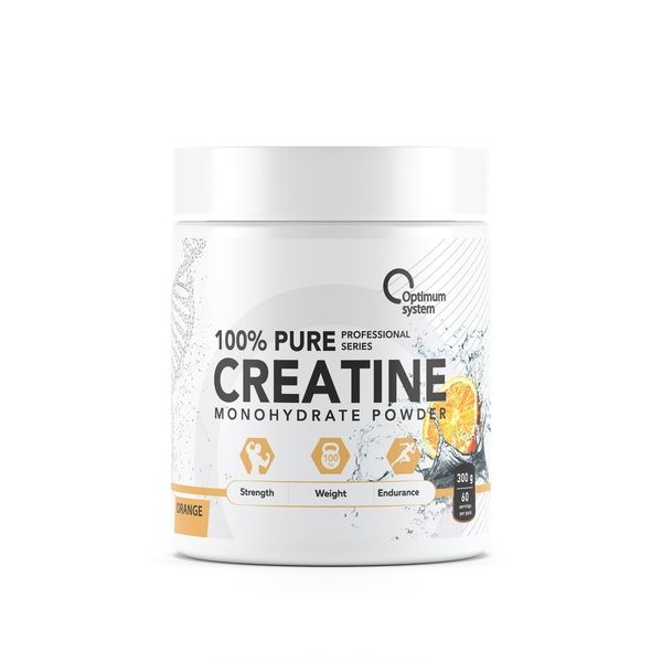 Креатина моногидрат апельсин Pure 100% Optimum System/Оптимум систем 300г