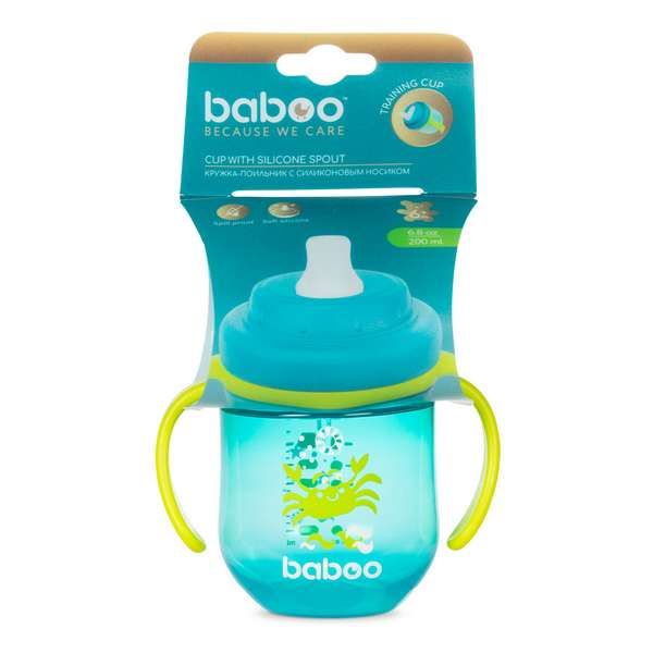 Чашка 170 мл. с антискользящим дном Safari 12 мес+ BABOO фото №4