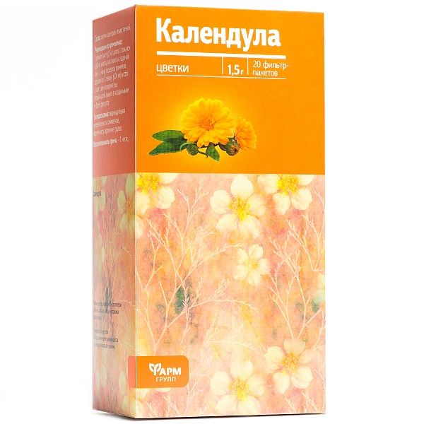 Календулы цветки ФармГрупп фильтр-пакет 1,5г 20шт