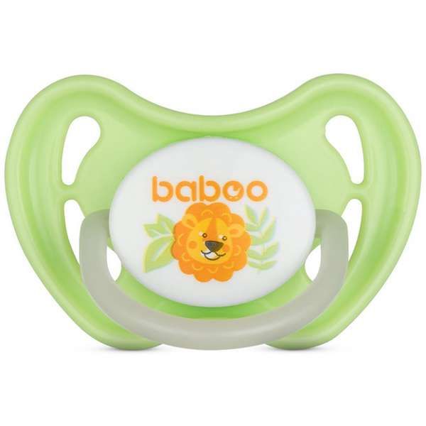 Соска-пустышка латексная круглая ночная Safari 6 мес+ BABOO фото №4