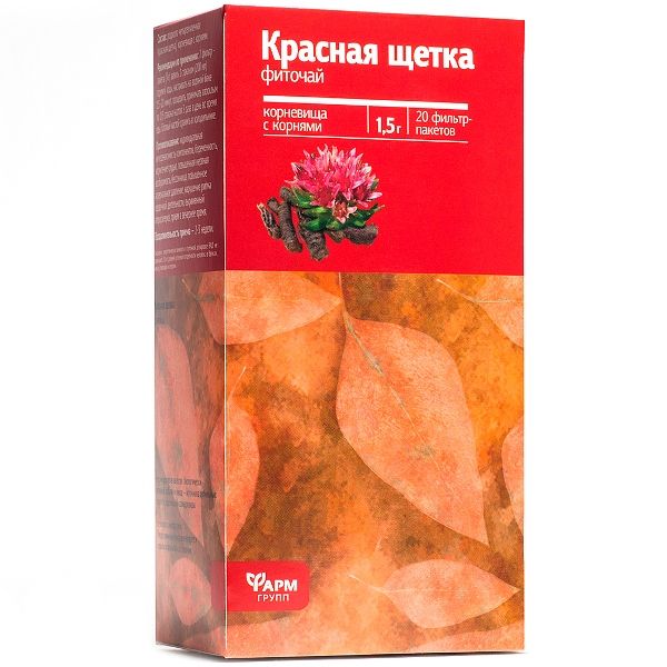 Красная щетка корневища с корнями ФармГрупп фильтр-пакет 1,5г 20шт