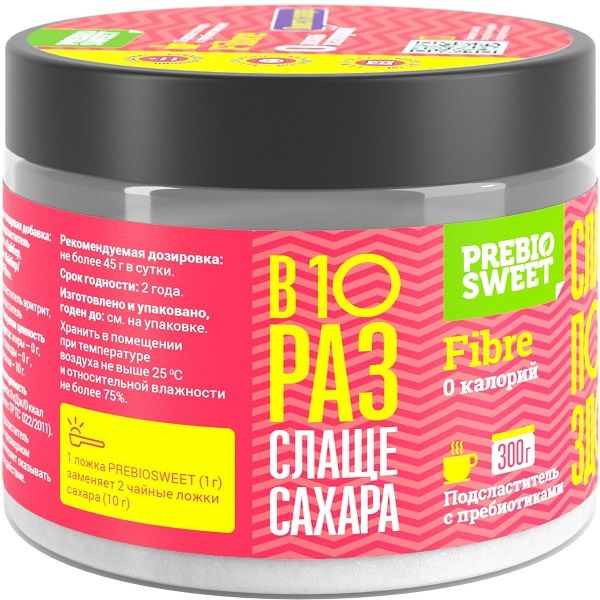 Подсластитель Файбер банка Prebiosweet/Пребиосвит 300г фото №3