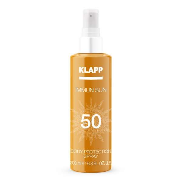 Спрей для тела солнцезащитный spf 50 Immun Sun Body Protection Spray spf 50 Klapp Cosmetics 200мл Спрей для тела солнцезащитный spf 50 Immun Sun Body Protection Spray spf 50 Klapp Cosmetics 200мл