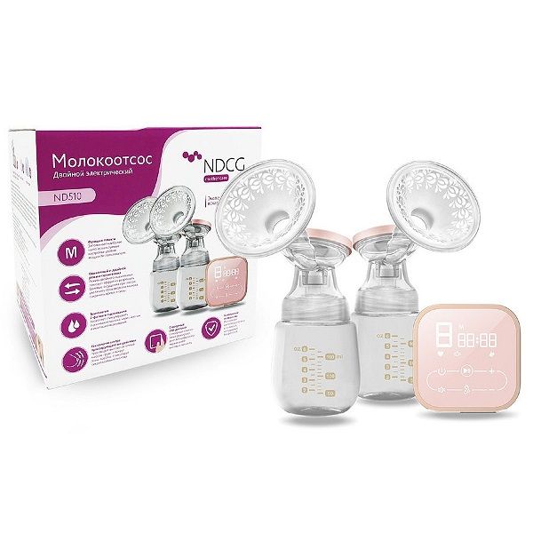Молокоотсос электрический двойной Double touch sensory ND510 NDCG фото №5