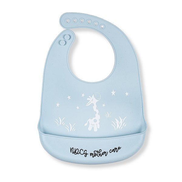 Слюнявчик нагрудник для кормления силиконовый Mother Care голубой NDCG фото №4