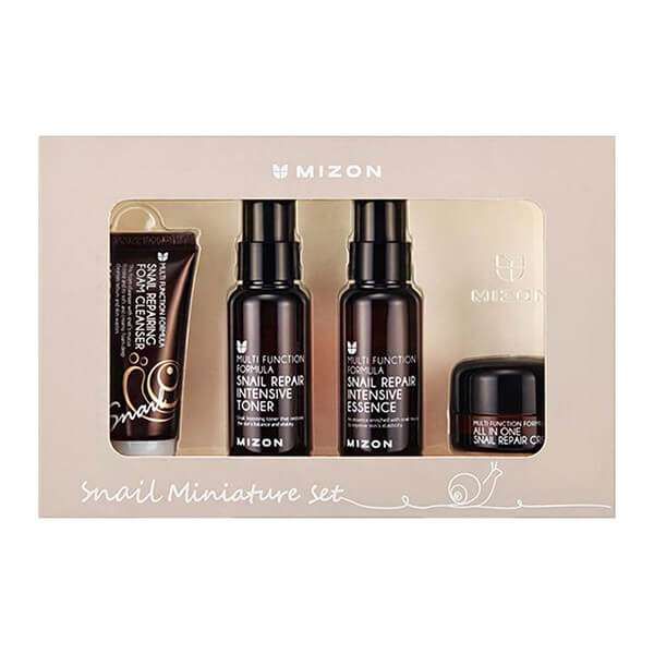 Набор миниатюр Snail miniature set Mizon/Мизон 30мл+50мл+50мл+15г