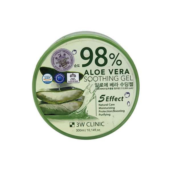 Гель универсальный увлажняющий с алоэ вера 98% aloe vera soothing gel 3W Clinic 300мл