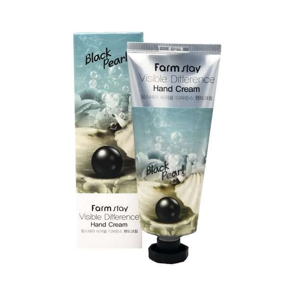 Крем для рук с черным жемчугом Visible difference black pearl FarmStay 100г