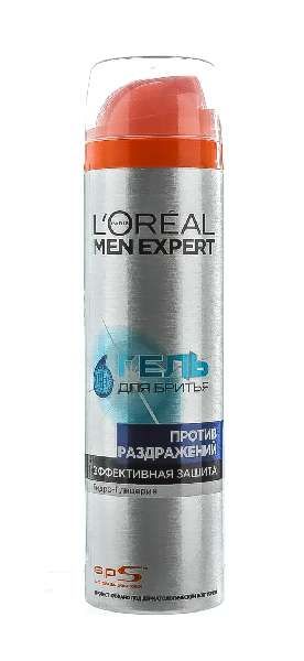 Гель для бритья против раздражения L'Oreal Paris Men200мл