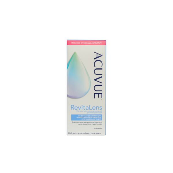 Раствор для ухода за контактными линзами RevitaLens Acuvue 100мл фото №3