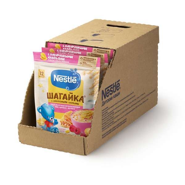 Каша мультизлаковая мед, абрикос и малина Шагайка Nestle/Нестле дой-пак 190г фото №8