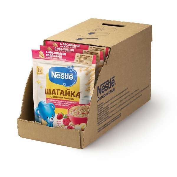 Каша мультизлаковая земляника и яблоко Малина Шагайка Nestle/Нестле дой-пак 200г фото №11