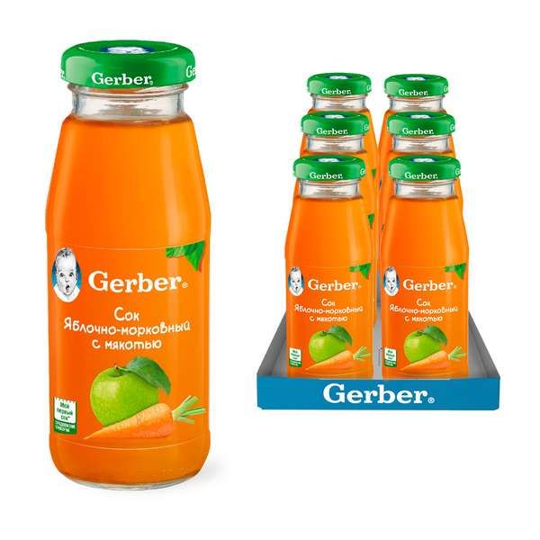 Сок яблоко и морковь Gerber/Гербер 175мл