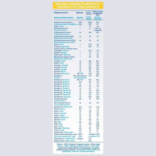 Смесь сухая молочная Nan/Нан Тройной Комфорт 400г фото №4