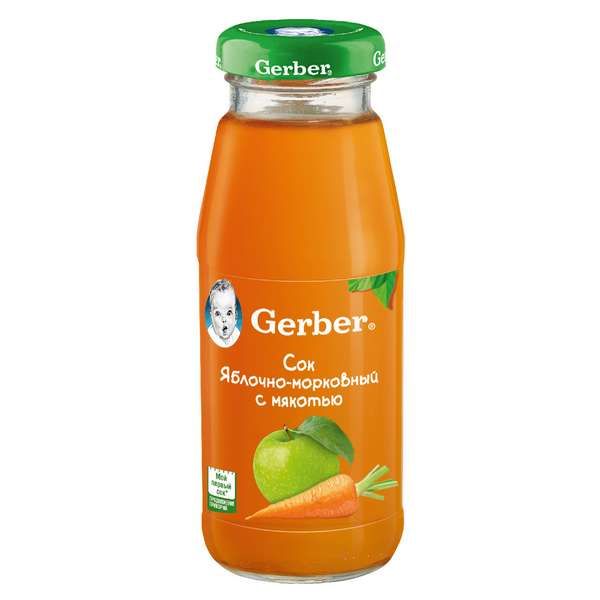 Сок яблоко и морковь Gerber/Гербер 175мл фото №7