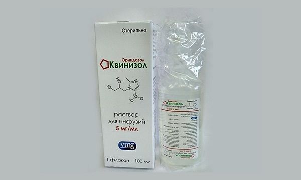 Квинизол раствор для инфузий 5мг/мл 100мл
