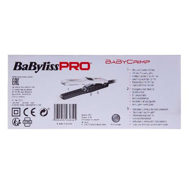 Мини-щипцы гофре керамические Babyliss/Бэбилис 15x60мм фото №3