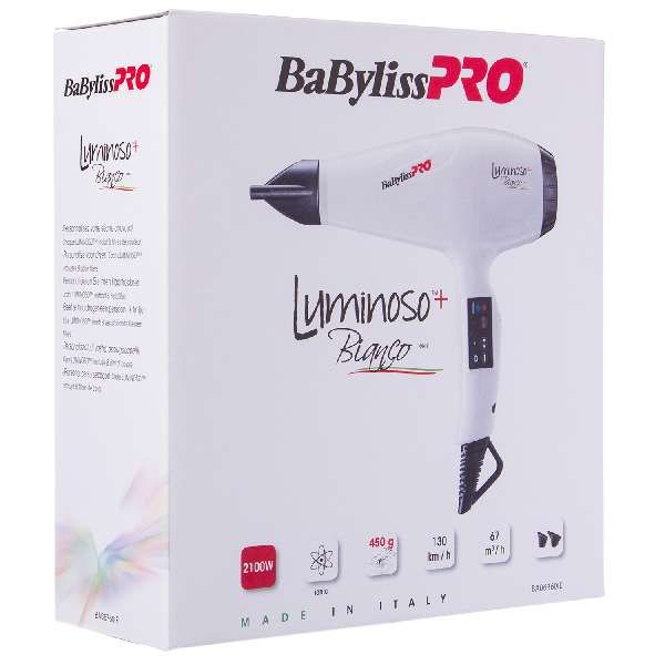 Фен c 2 насадками белый Luminoso+ Pro Babyliss/Бэбилис фото №5