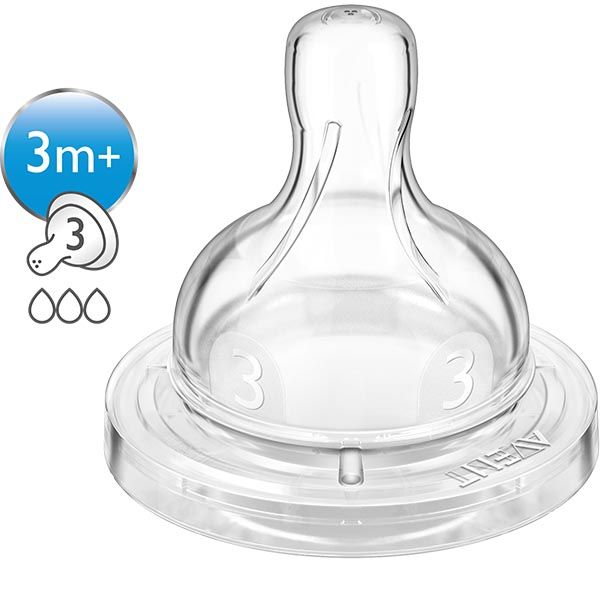 Бутылочка с широким горлышком и силиконовой соской средний поток с 3 мес. Anti-colic Philips Avent 330мл (SCF816/17) фото №3