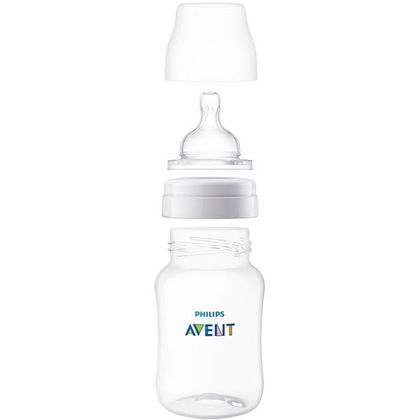 Бутылочка с широким горлышком и силиконовой соской средний поток с 3 мес. Anti-colic Philips Avent 330мл (SCF816/17) фото №4