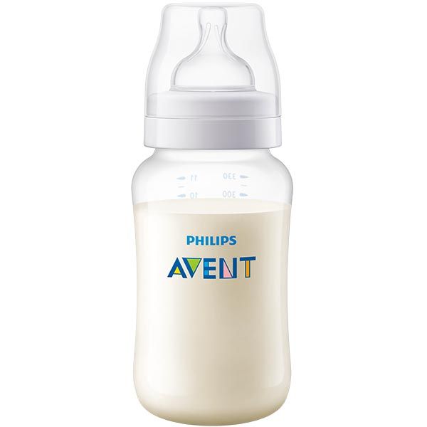 Бутылочка с широким горлышком и силиконовой соской средний поток с 3 мес. Anti-colic Philips Avent 330мл (SCF816/17) фото №5