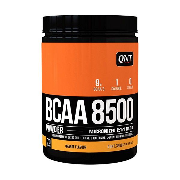 Аминокислоты БЦАА/BCAA Powder 8500 вкус апельсина QNT порошок 350г