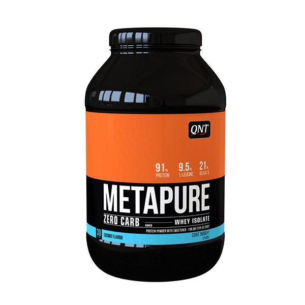 Протеин Изолят сывороточного белка Metapure Zero Carb (Метапьюр Вэй Изолят Зеро Карб) Кокос QNT 908г