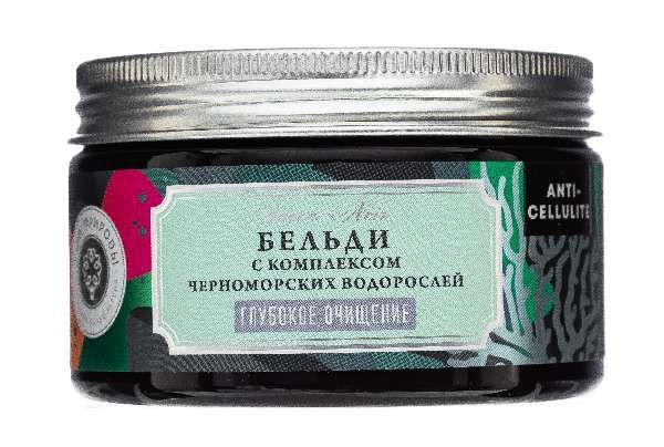 Мыло мягкое бельди глубокое очищение с морской солью маслом базилика дом природы anti-cellulite 270г