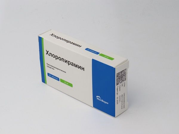 Хлоропирамин таблетки 25мг 20шт Хлоропирамин таблетки 25мг 20шт