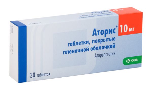 Аторис таблетки п/о плен. 10мг 30шт