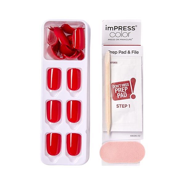 Лак твердый однотонный фиеста длина короткая Impress Manicure Color Kiss фото №2