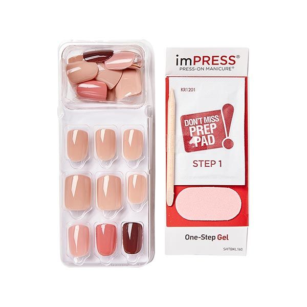 Лак твердый акцент оттенки заката длина короткая Impress Manicure Color Kiss