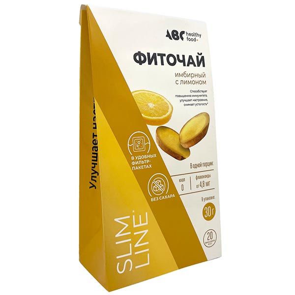 Чай имбирный с лимоном Тонус и витамины ABC Healthy Food фильтр-пакеты 20шт