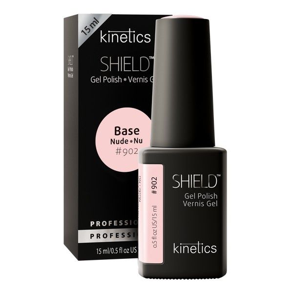 Покрытие базовое нюдовое для гель-лака натуральный Shield Nude Base Kinetics 10мл тон 902 фото №2