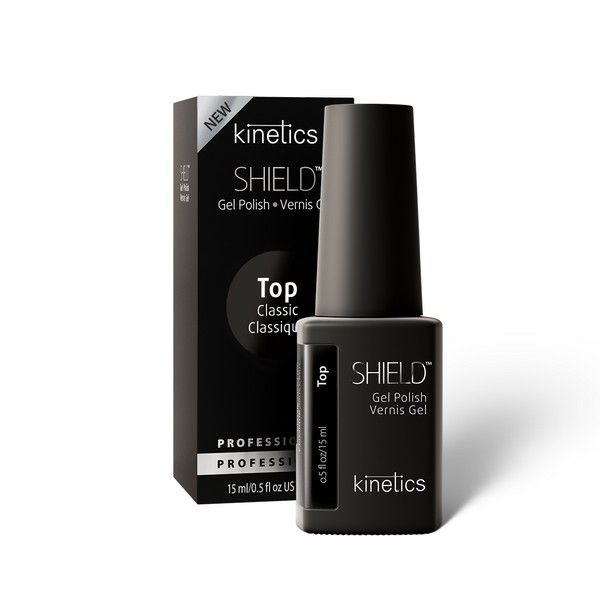 Покрытие верхнее для гель-лака без липкого слоя Shield Classic Top Coat Tack Free Kinetics 15мл фото №2