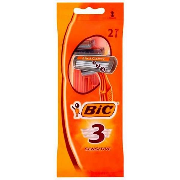 Станки одноразовые с тремя лезвиями Sensitive 3 Bic/Бик 2шт