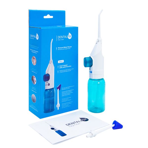 Ирригатор для полости рта и носа мануальный белый Easy clean Dentalpik фото №2