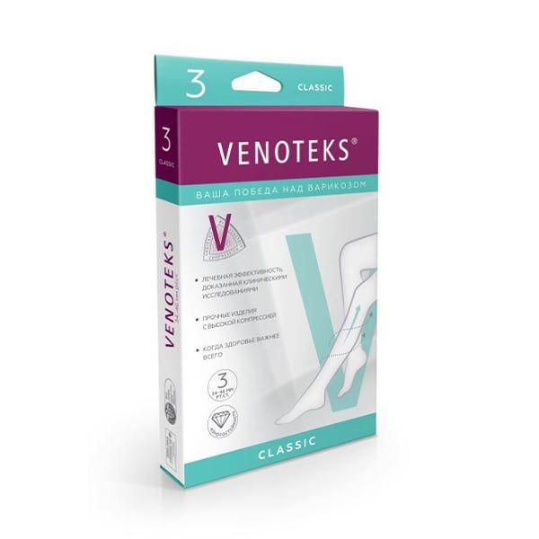 Колготки компрессионные 3C314 класс компрессии 3 черный Venoteks/Венотекс р.M