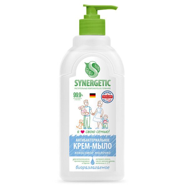 Мыло жидкое кокосовое молочко Synergetic 0,5л фото №2