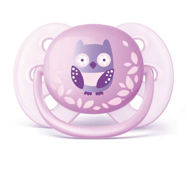 Пустышка силиконовая для девочек 0-6 мес. Ultrasoft Philips Avent 2шт фото №6