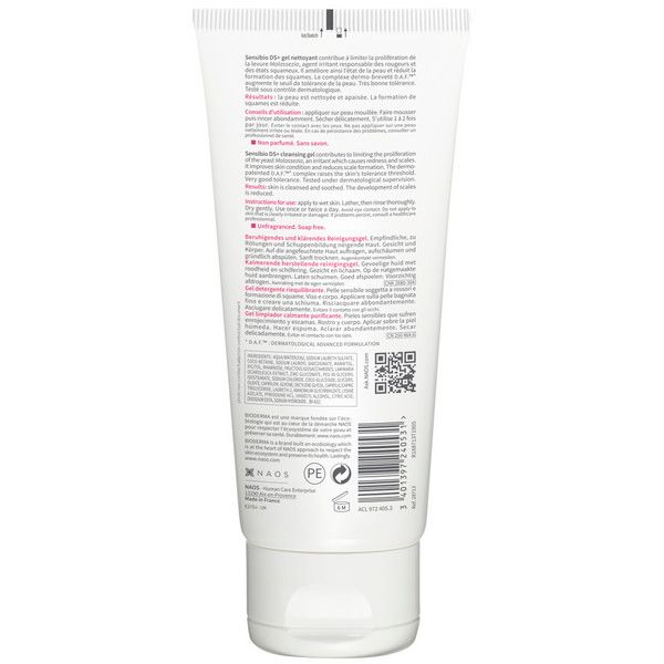 Гель для кожи лица с покраснениями и шелушениями очищающий DS+ Sensibio Bioderma/Биодерма 200мл фото №2