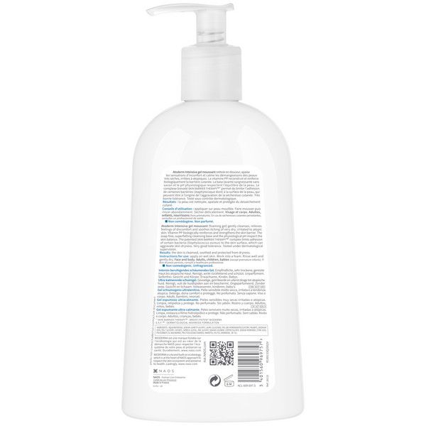 Гель для очень сухой атопичной кожи лица и тела очищающий Intensive Atoderm Bioderma/Биодерма 500мл фото №2