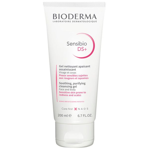 Гель для кожи лица с покраснениями и шелушениями очищающий DS+ Sensibio Bioderma/Биодерма 200мл