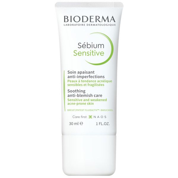 Крем для проблемной кожи лица увлажняющий и успокаивающий Sensitive Sebium Bioderma/Биодерма 30мл