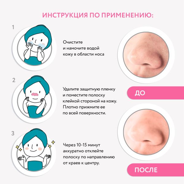 Полоски для носа очищающие кролик Cettua/Сеттуа 6шт фото №7