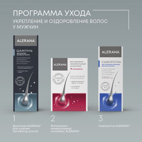 Шампунь для мужчин Активатор роста Alerana/Алерана 250мл фото №7