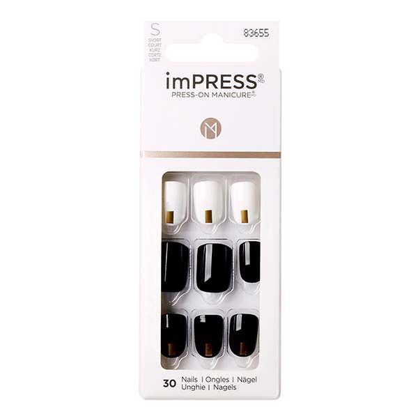 Лак твердый для маникюра короткая длина Ход королевы imPRESS Kiss 30шт