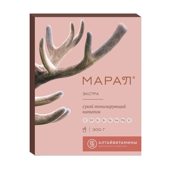 Марал Экстра сухой тонизирующий напиток порошок для приг. раствора для приема вн. 300г