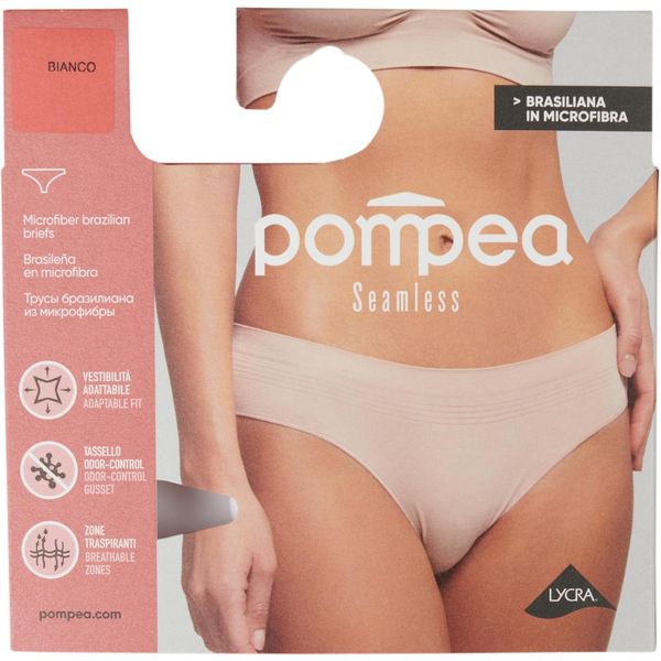 Трусики бесшовные из микрофибры белые Brasiliana Pompea р.L/XL фото №5